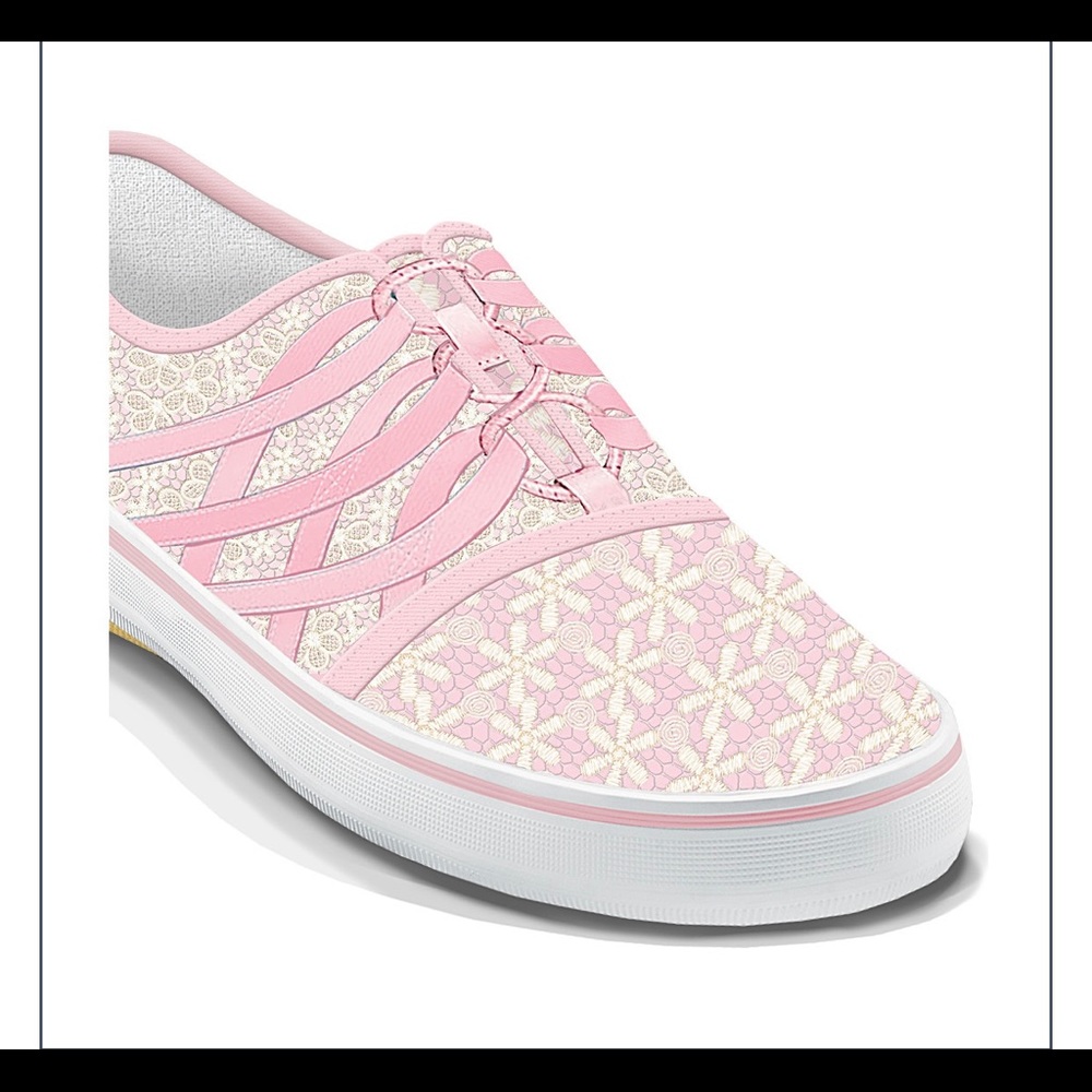 Laced with Hope Floral Sneakers with Cord Laces - Picture 8 of 9